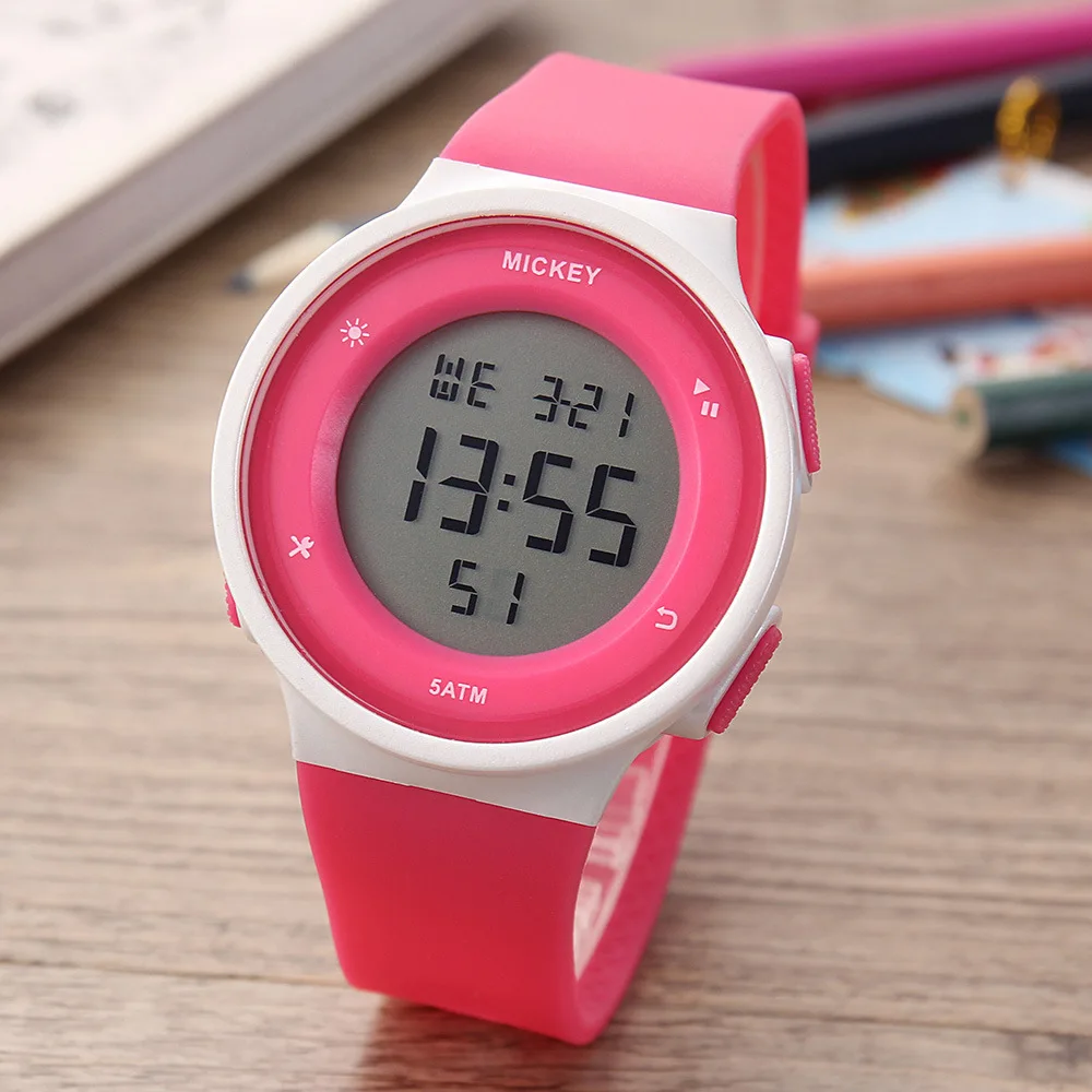 

2021Disney mickey mouse Children's smart wrist digital Waterproof electronic Watches Kids Electronic clock Girls boy