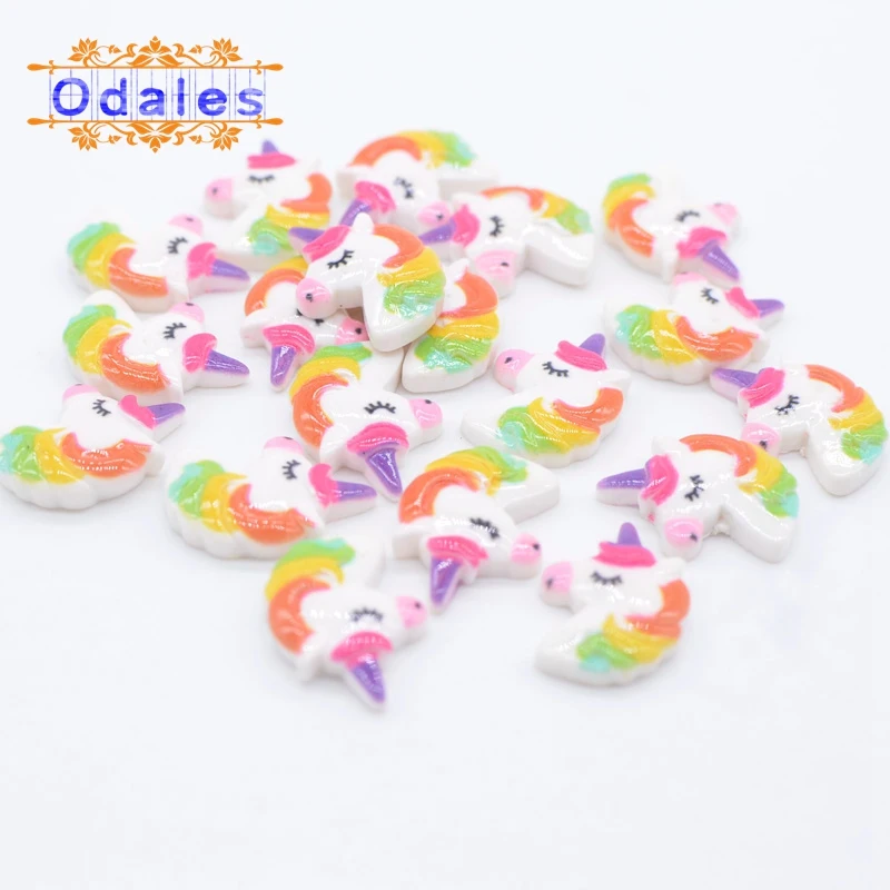 50 шт./лот Радуга Цвет значки Единорог Сделай Сам рукоделия Скрапбукинг
