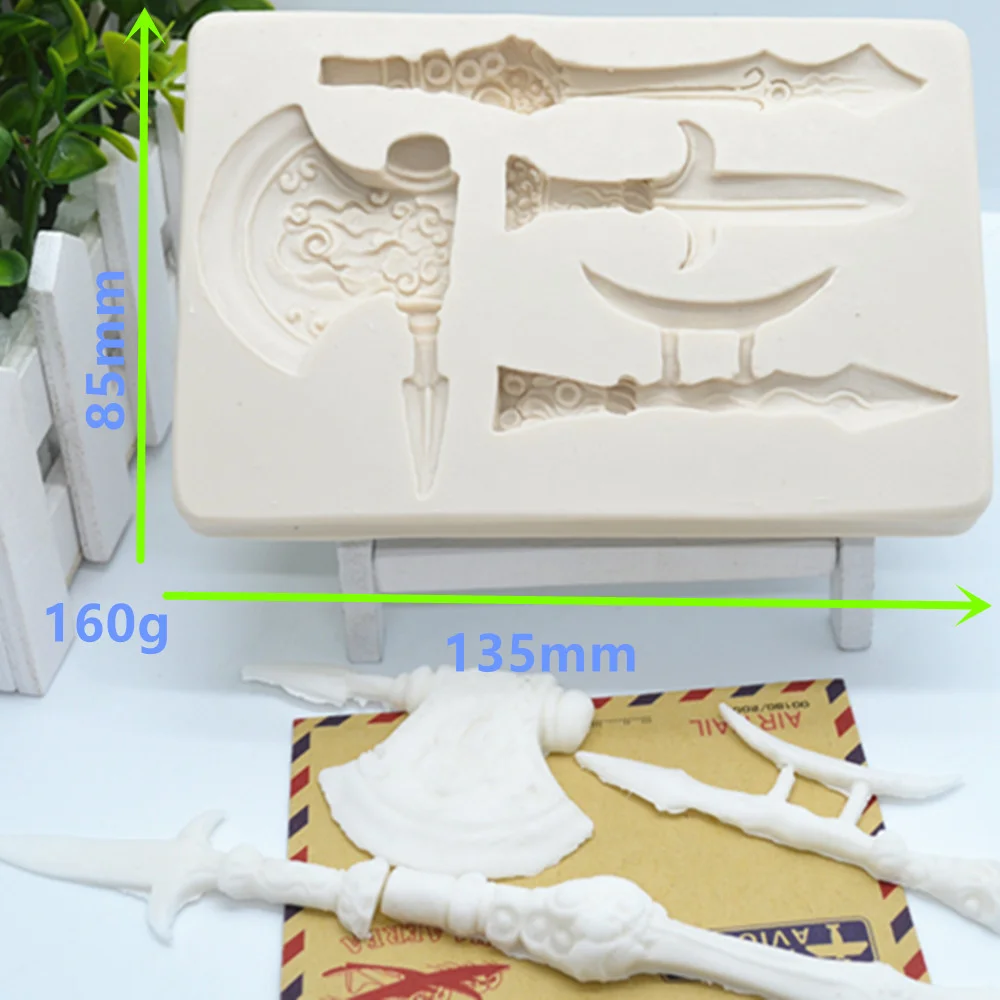 Luyou 3D меч Ax помадные формы инструменты для выпечки торта кухонные аксессуары