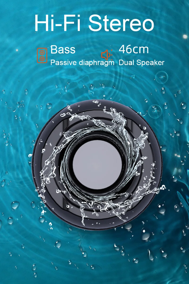 Портативный Bluetooth динамик 20 Вт Беспроводная бас Колонка водонепроницаемый открытый динамик поддержка AUX TF USB Сабвуфер громкий динамик TG117