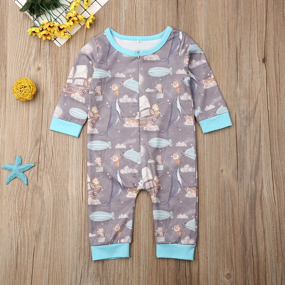 Детские комбинезоны pudcoco зимние теплые флисовые с длинным рукавом Одежда для