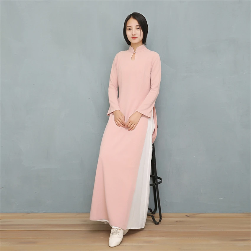 Изящное платье для женщин 2021 Новинка аозай Чонсам дизайн во Вьетнаме Ципао