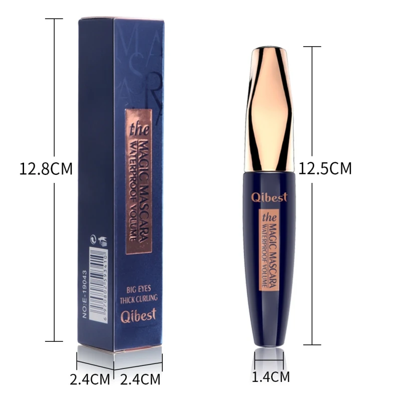 Qibest 4d тонкая тушь для ресниц долговечная водостойкая пятнистая легкая в цвет