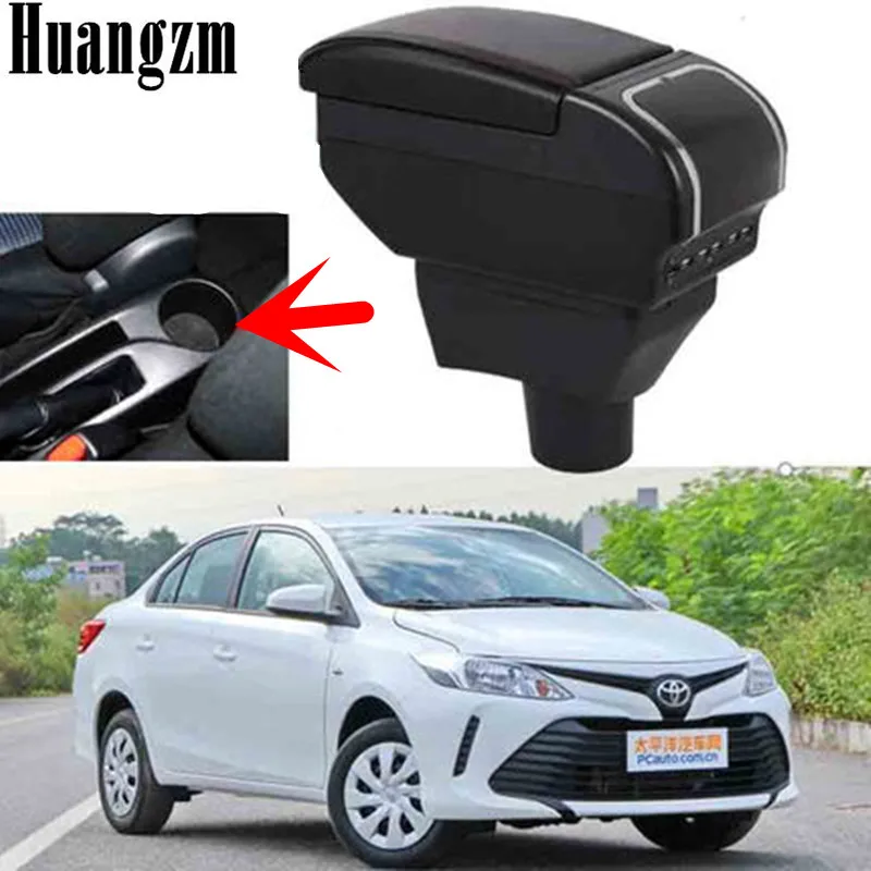 Двухслойная коробка для хранения центральная консоль Toyota Yaris L Sedan Vios 2014 2018