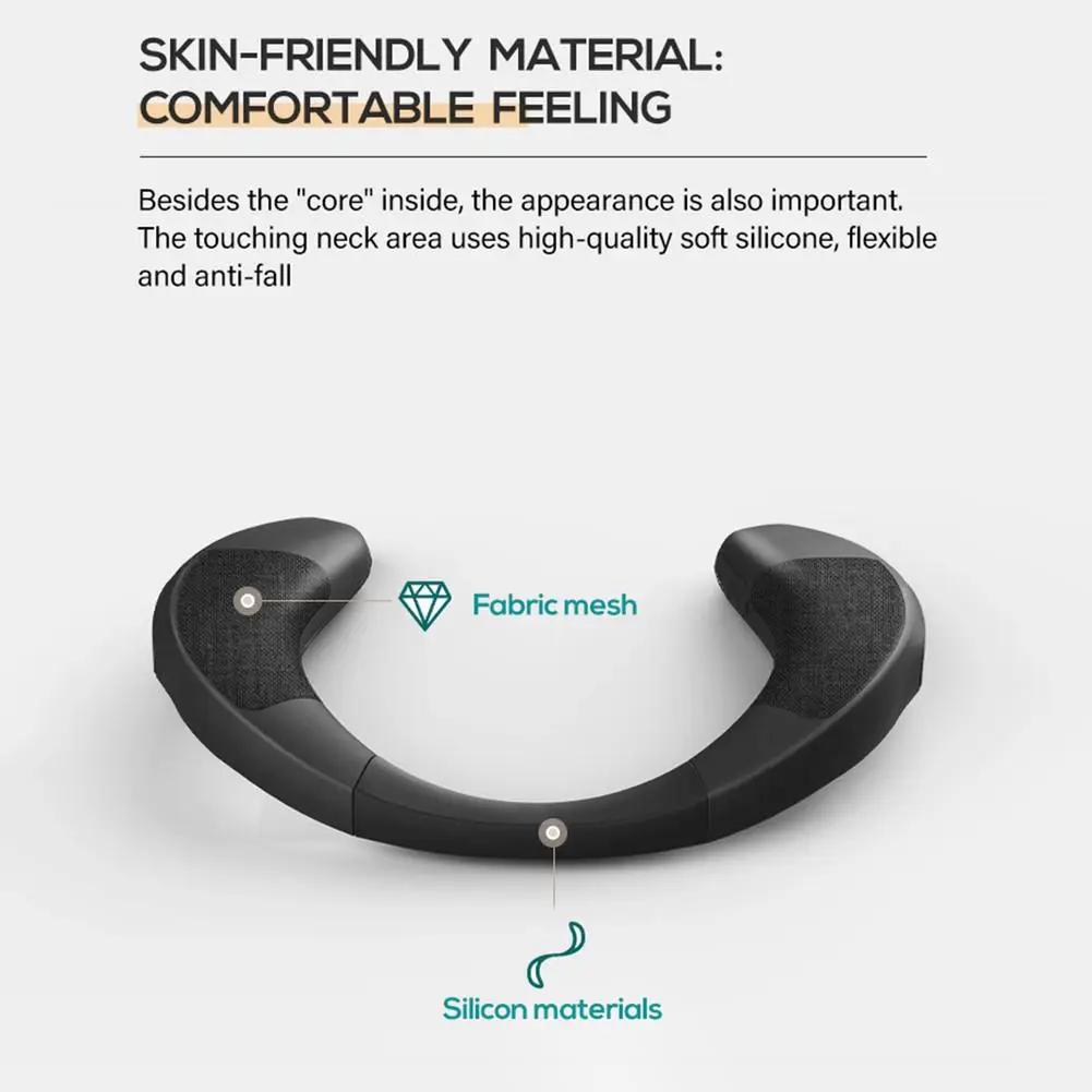 2021New Neck-mounted Speaker Wireless Bluetooth 5.0 Portable Speakers with Bass FM Radio 3D cinema stereo Black | Электроника