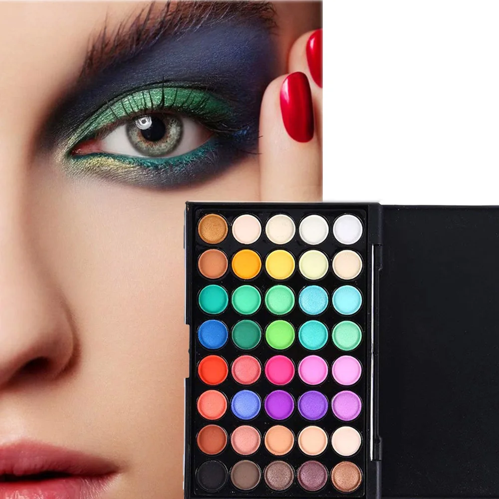 Палитра теней для век OSHIONER 40 цветов матовый макияж глаз палитра блестящая пудра