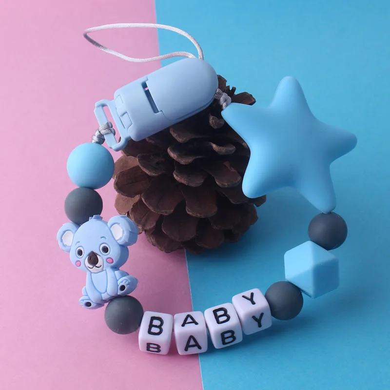 Новые 1 шт. клипсы для соски с мультяшным рисунком DIY пустышка цепь с силиконовыми бусинами пластиковый держатель для кормления младенцев прорезывание зубов игрушки пустышки зажимы