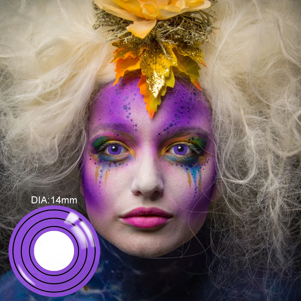 Violet Contact Lenses Purple Sasuke Sharingan Contacts Anime Cosplay Ciel'S Contract Eyes Lens Halloween | Красота и здоровье