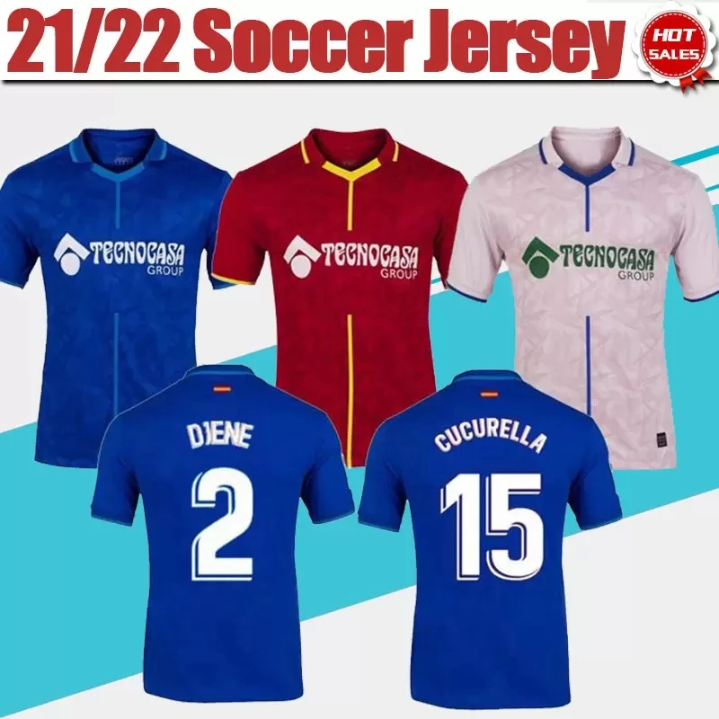 

Getafe футбольный клуб Джерси DJENE MATA ARAMBARRI 21/22 домашняя синяя футбольная рубашка 2021/2022 Мужская Футболка Red ANGEL CUCURELLA SUA
