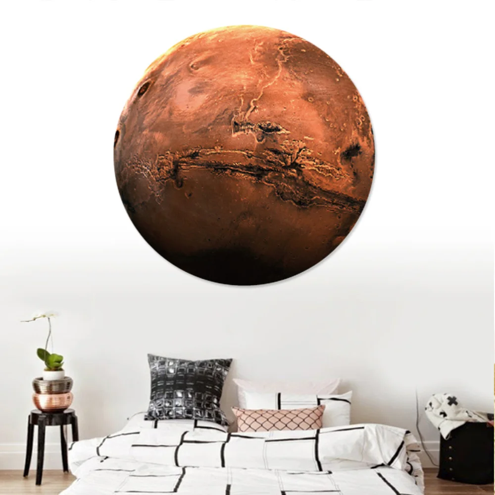 

Fluorescent Wall Stick The Universe Planet Galaxy Children Room Bedroom Luminous Wall Stickers 10x10cm (Mercury)