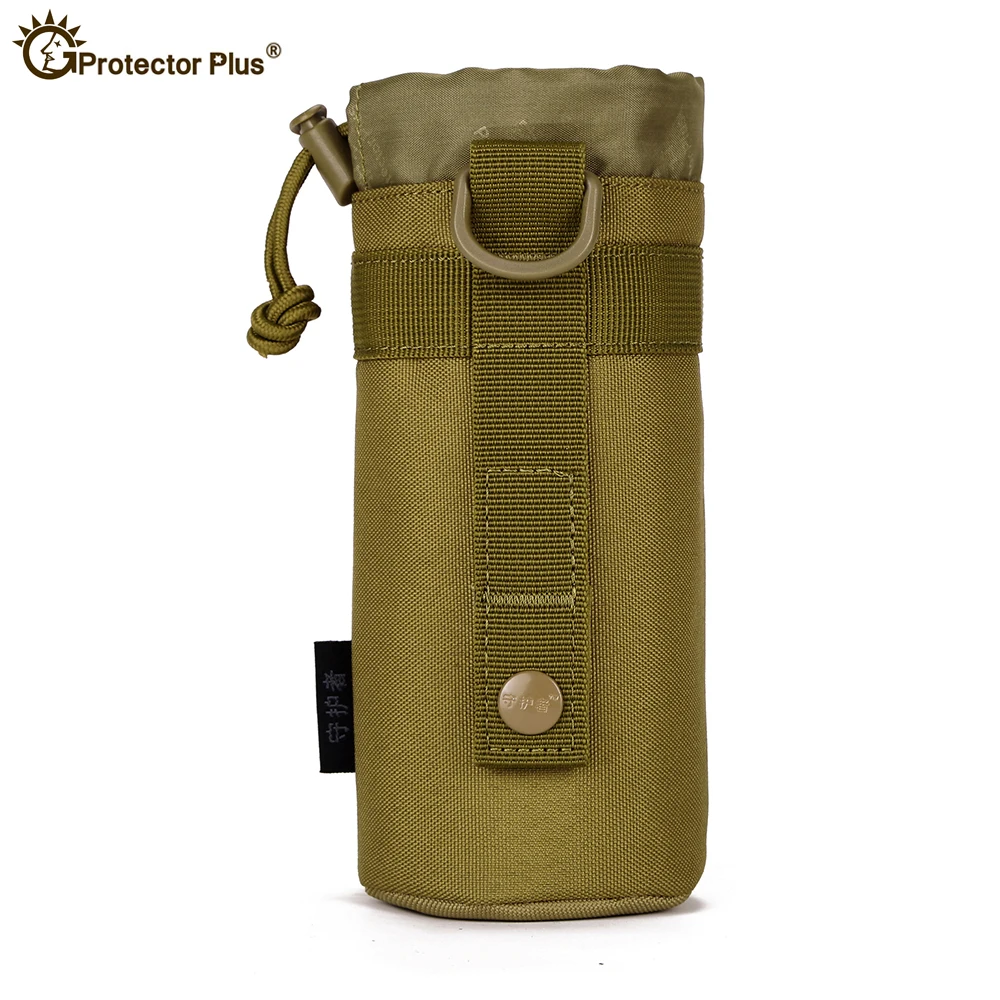 Military Tactical MOLLE System Single Water Bottle Climbing Bags Kettle Pouch Army Durable Men Travel Water Bag for Hiking