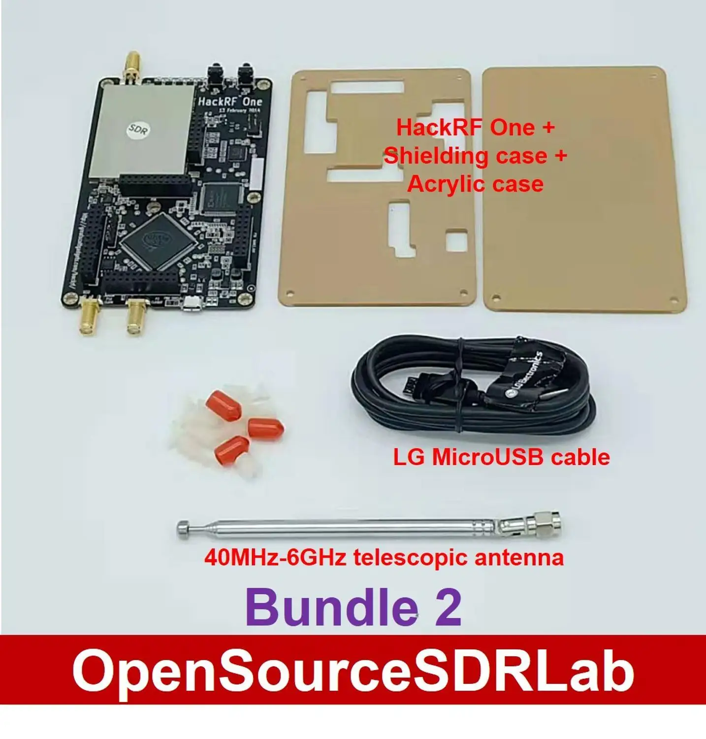 HackRF One SDR программное обеспечение определило Радио 1 МГц до 6 ГГц Материнская плата макетная плата комплект - Комплект: Комплект 2