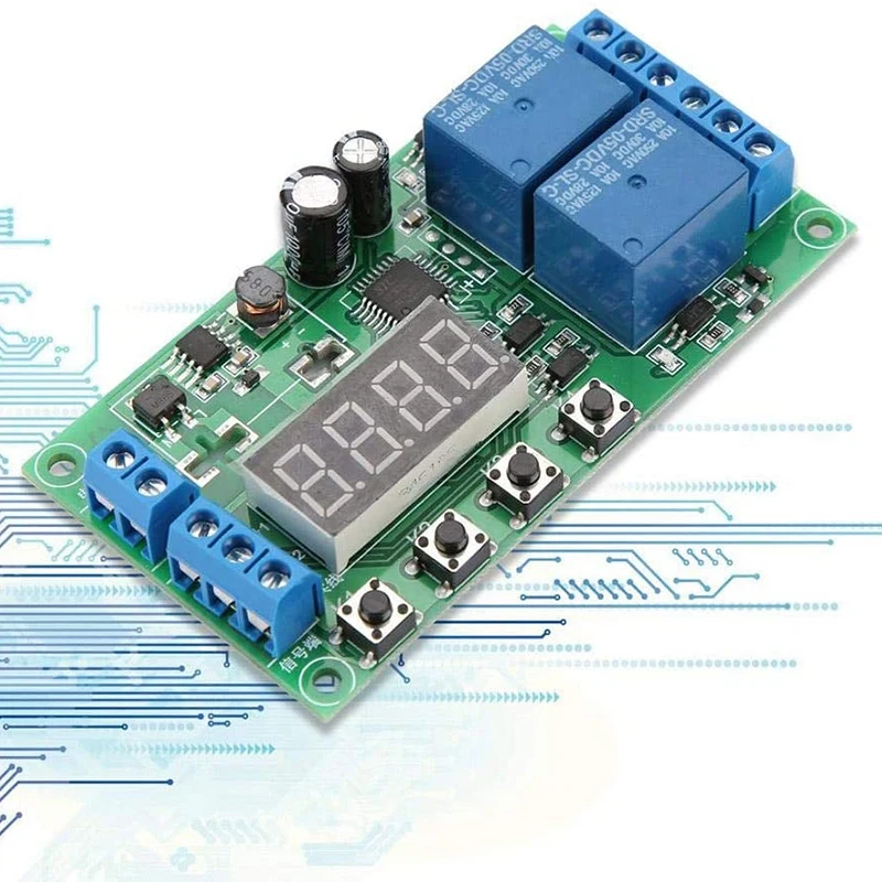 YF-7 двухканальный реле за запозданиевремени Многофункциональный Пульс цикл