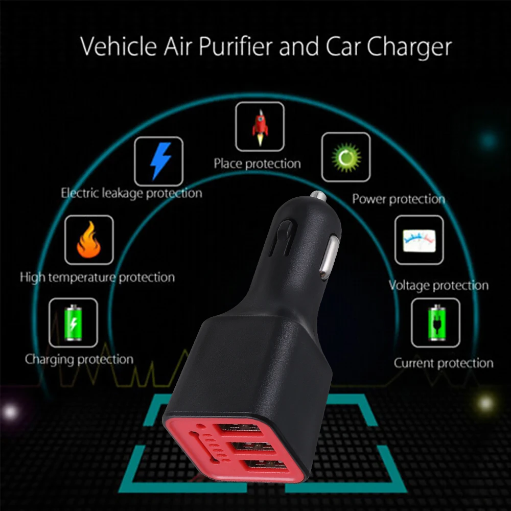 Мини очиститель воздуха для автомобиля 12В Авто Анион свежего Ионный кислородный