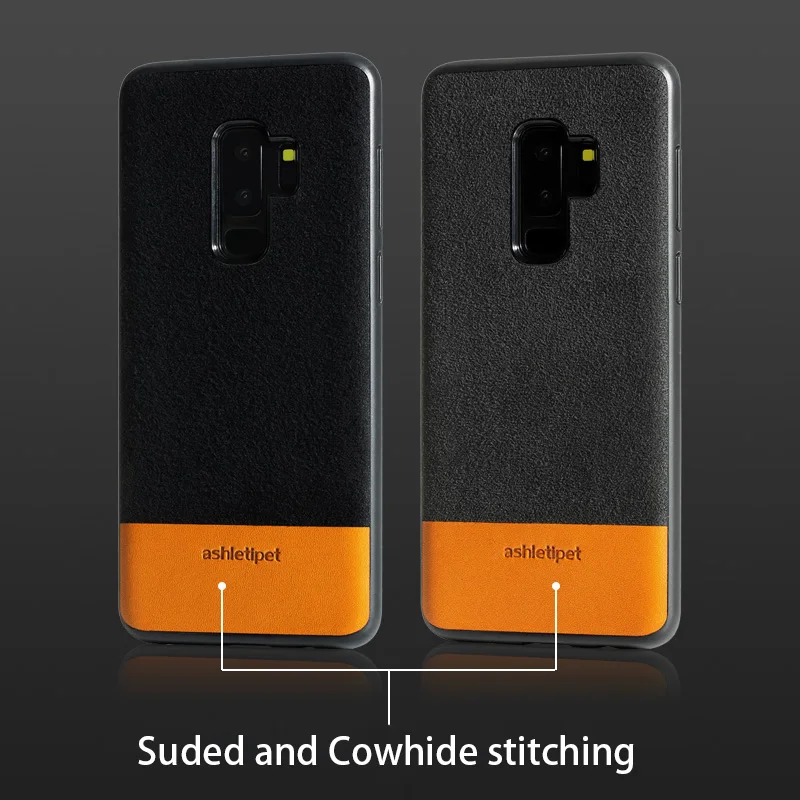 Phone case For Samsung Galaxy S20 S10 S10e S9 S8 S7 Note 8 9 10 20 Ultra A50 A51 A71 A8 Plus Suede Stitching Oil wax skin Cover images - 6
