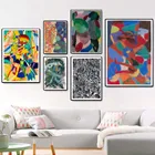 Скандинавская Красочная картина абстрактный граффити постер печать на холсте Живопись настенное Искусство гостиная украшение для дома