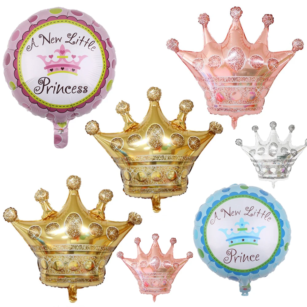

1pcs Large Gold Crown Aluminum Helium Balloon Princess Crown Foil Balloons For Happy Birthday Wedding Party Baby Decoration