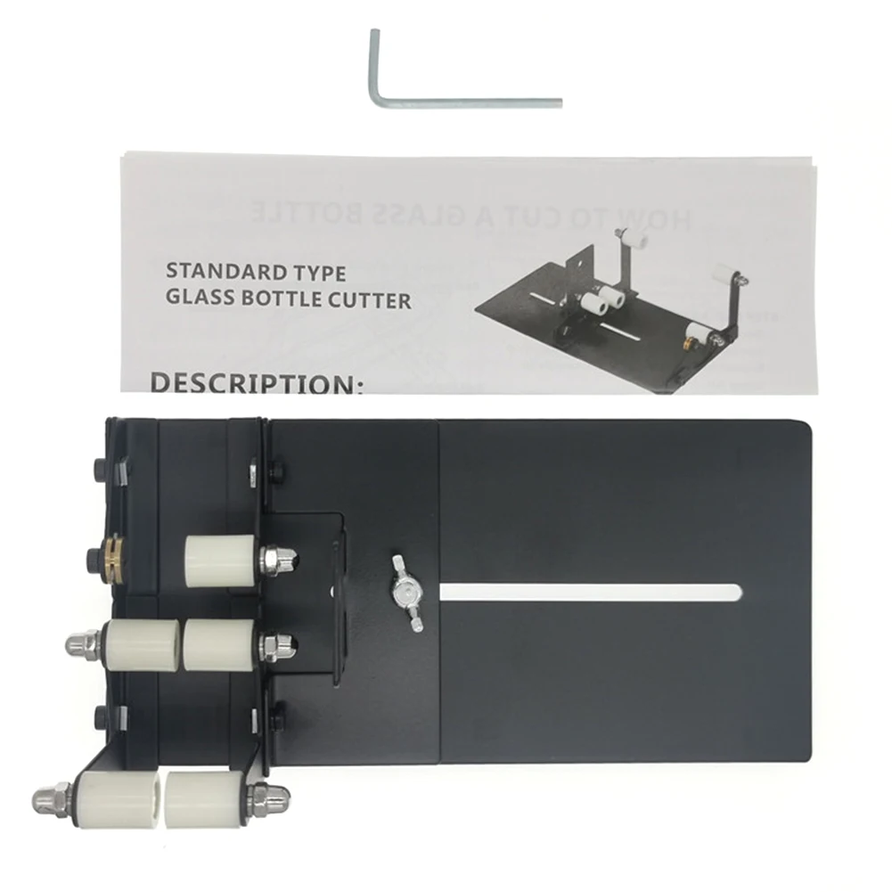 

Professional Glass Bottle Cutter Tool Kit Adjustable Wear Resistant Hole Saw Sandpaper Five Wheels DIY Recycle Cutting Machine