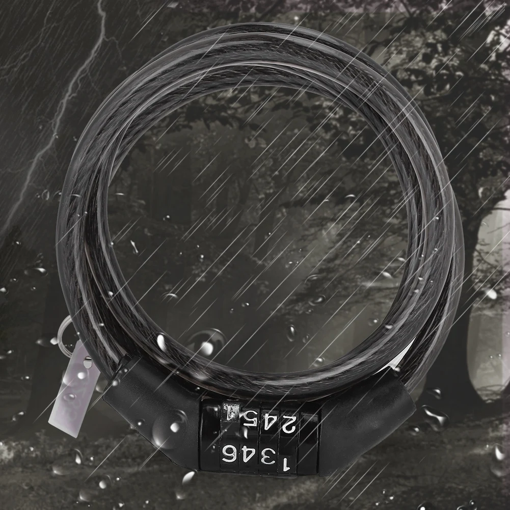 

Anti-Theft Bike Mountain Bicycle Chain Lock Waterproof Coded Cable Locks Safety Fixed Password Lock For Bikes