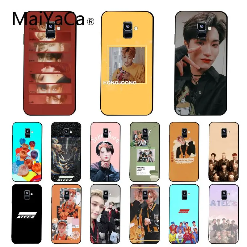 Maiyaca ATEEZ HongJoong SeongHWA чехол для телефона Samsung Galaxy A7 A50 A70 A40 A20 A30 A8 A6 Plus A9 A71 A51|Бамперы| |
