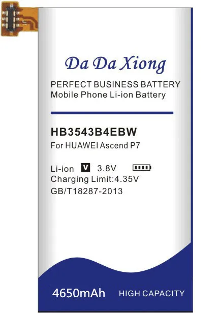 Аккумулятор DaDaXiong HB3543B4EBW 4650 мАч для Huawei Ascend P7 P7-L07 L09 L00 L10 L05 L11 аккумулятор телефона |