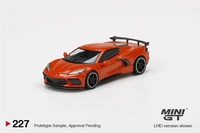 mini gt 164 chevrolet corvette stingray 2020 sebring orange tintcoat rhd diecast model car