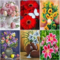 diy flower 5d diamond painting full square drill floral diamond embroidery mosaic cross stitch kits wall art home decor gift