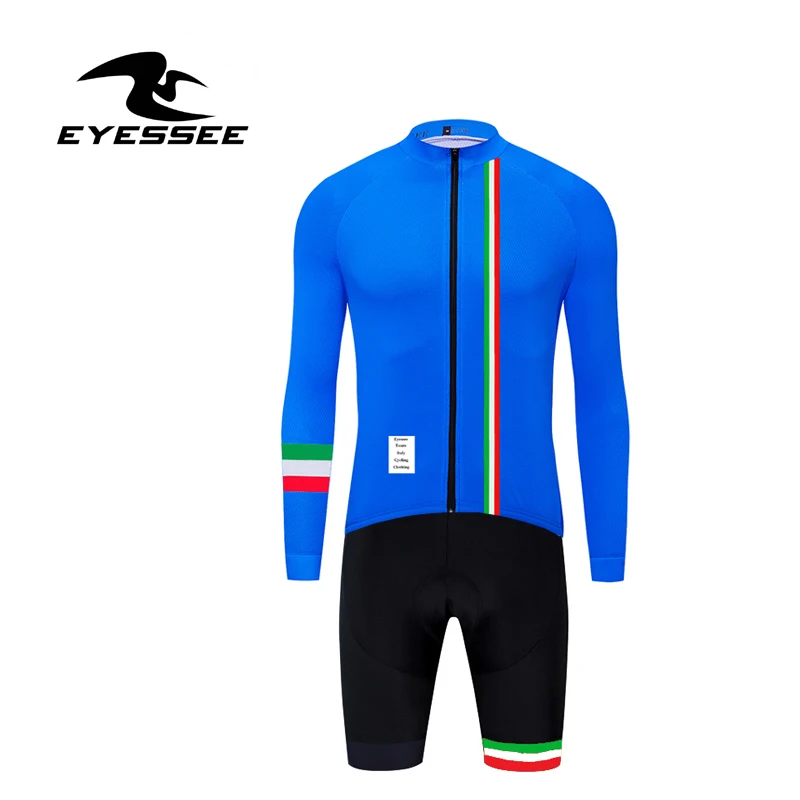 Длинный рукав велокостюм Ropa Ciclismo Велоспорт Спортивная Триатлон Одежда eyessee Триатлон режим Италия велосипедная одежда - Цвет: Triatlon
