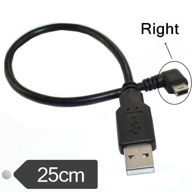 USB кабель для передачи данных A папа-мини-usb B 5Pin папа 90 градусов