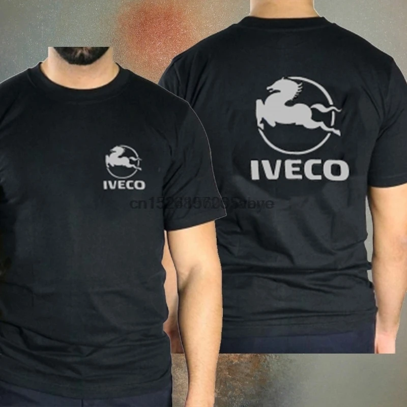 Мужские модные хлопковые футболки Iveco мужские повседневные топы с коротким