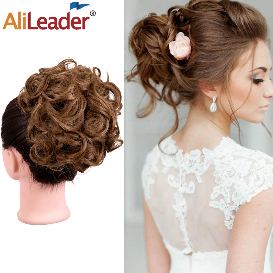 

Synthetic Messy Bun Combs Clips Chignon Elastic Hair Buns Updo Hairpieces Fake Hair High Temperture Fiber Scrunchies Accessories