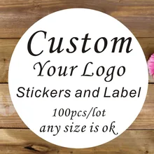 100PCS 3cm 4cm 5cm 6cm 7cm custom sticker and Customized LOGO/Wedding stickers/Design Your Own Stickers/Personalized stickers