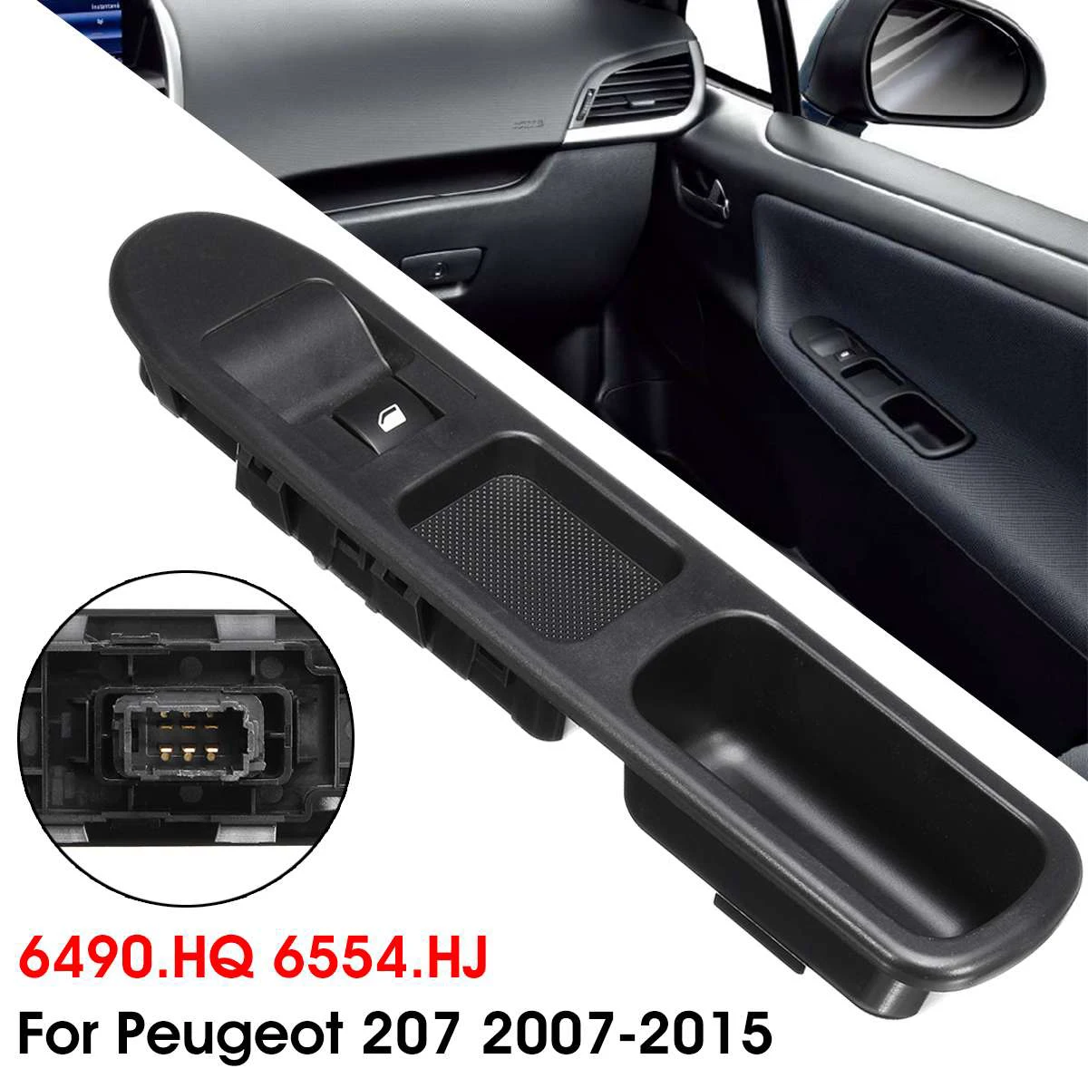 Переключатель Стеклоподъемника для Peugeot 207 2007-2015 6490HQ 6554HJ 6 контактов | Автомобили и