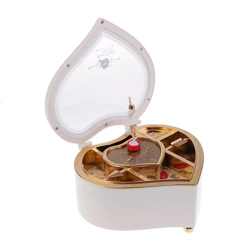 

Heart Shape Dancing Ballerina Music Box Jewellery Box Girls Carousel Hand Crank Music Box Mechanism Wedding/Birthday Gift