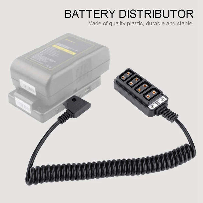 Male D-Tap B Type Splitter Power Tap to 4-Port Female P-Tap Hub Adapter Battery Photography | Электроника