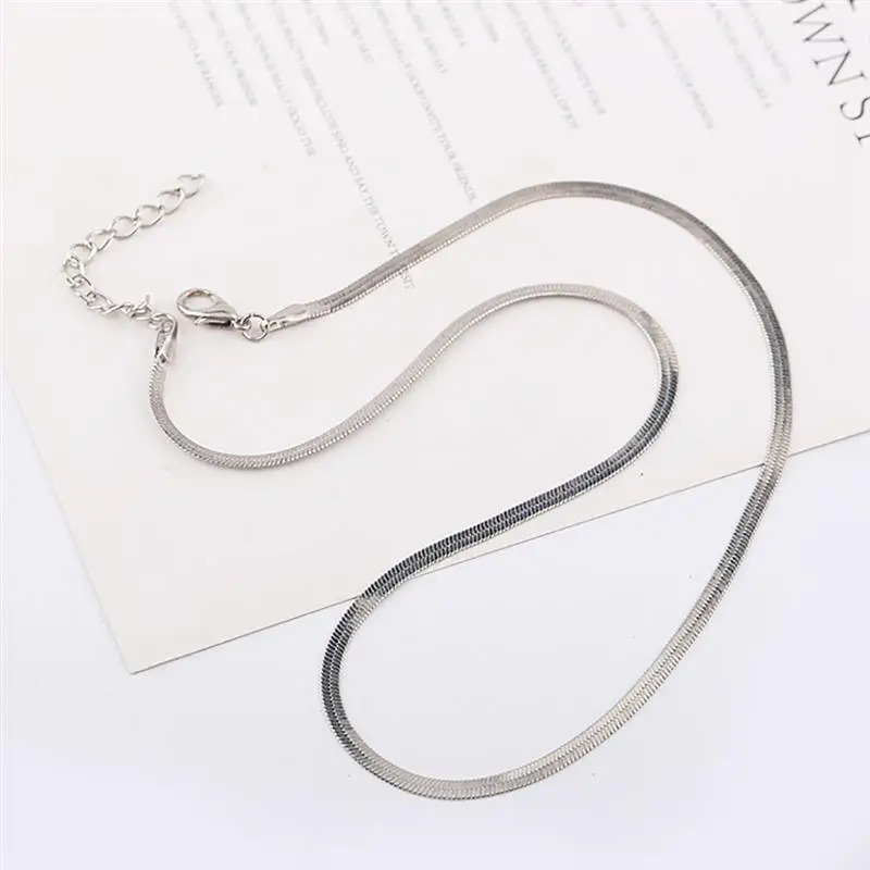 

Alloy Chains Necklace Fashion Clavicle Necklace For Women DIY Gold Silver Color Long Statement Choker Necklaces Jewelry For Men
