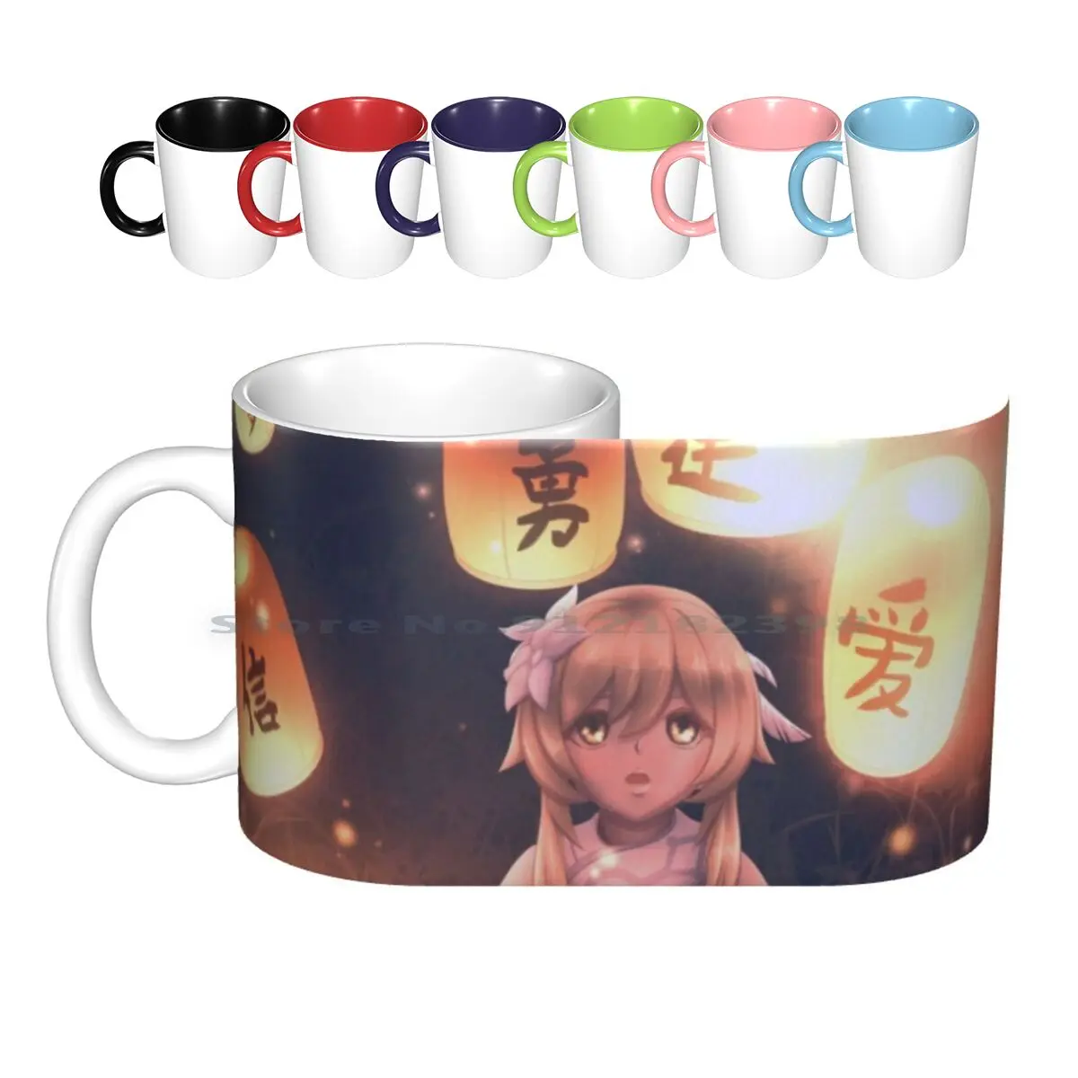 

Lantern Festival Ceramic Mugs Coffee Cups Milk Tea Mug Lumine Genshin Impact Genshin Impact Lantern Firmly Lantern Mihoyo Ether