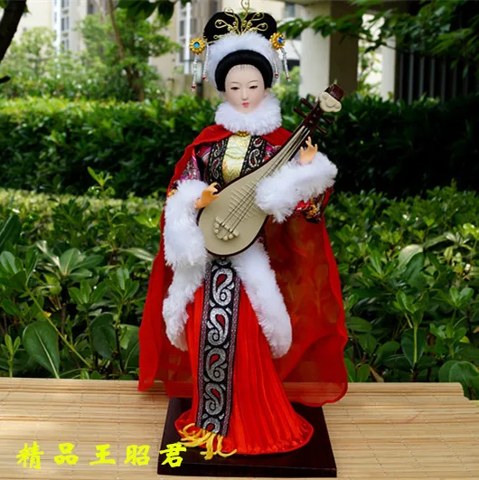 ZhaoJun Wang 30 см высокий китайский стиль четыре древних красоты Ян Guifei Xishi норки Cicada Ван Zhaojun кукла домашнего рабочего стола украшения Пекина - Цвет: ZhaoJun Wang