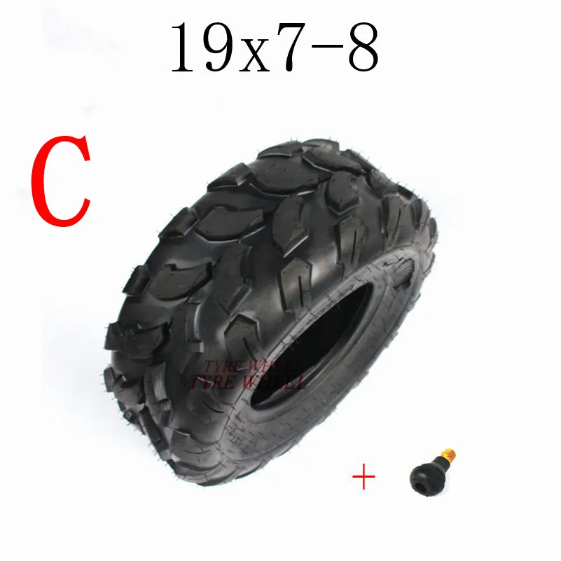 19x7.00-8 Inch ATV Vacuum Tire Four Wheel Vehcile Motorcycle Fit for 50cc 70cc 110cc 125cc Small Front or Rear Wheels | Автомобили и