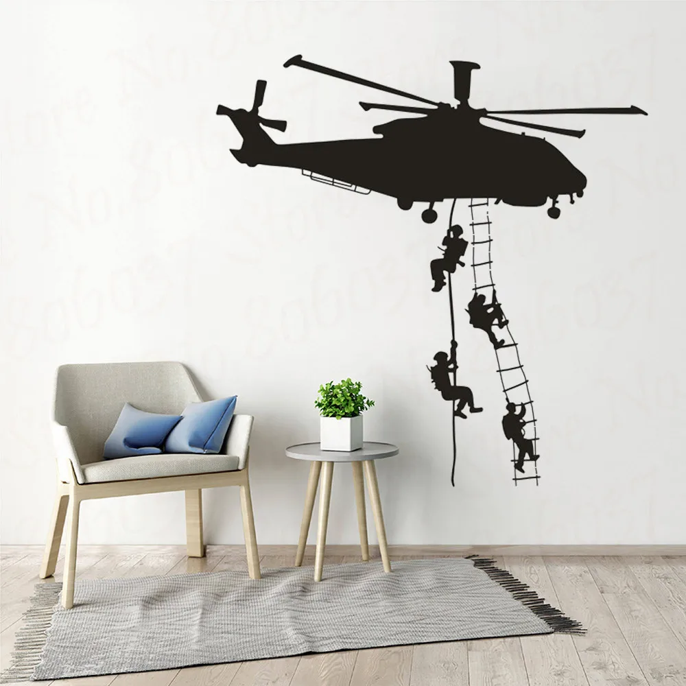 

Militari Elicotteri Wall Stickers Decorazione Della Casa Militari Living room Bedroom Mural Decoration WL1187