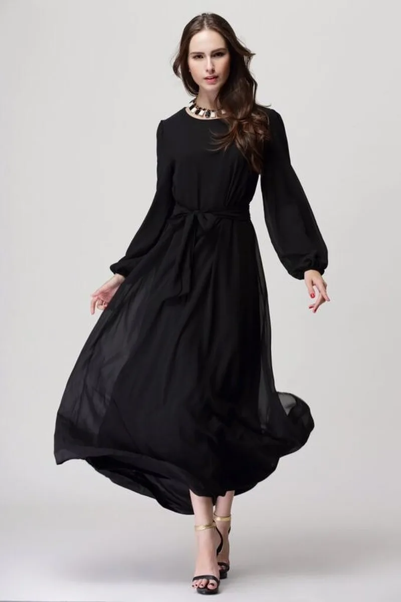 Мусульманское платье-абайя Женский трапециевидный хиджаб на шнуровке Средний