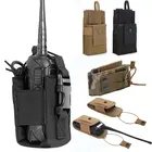 Тактическая Сумка для радиоприемника 1000D с системой Молле, военная сумка на талию для переноски раций, карманная портативная уличная сумка для охоты, кемпинга