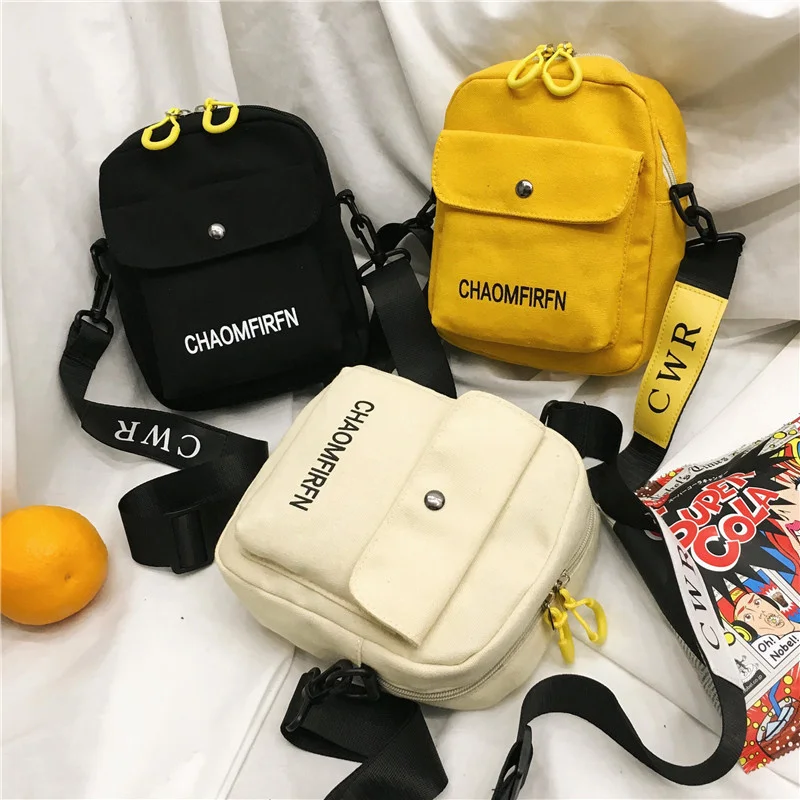 

Women's shoulder bag, fashion canvas bag, for women, in solid, casual colour, shoulder pocket, 2020, zipper, messenger purse