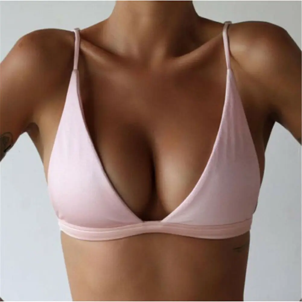 

Sexy Bikini Bra Bralette Top Casual Swimwear Push Up Ultrathin Padded Bandage Bikini Top Swimwear Swimsuit Solid Beachwea