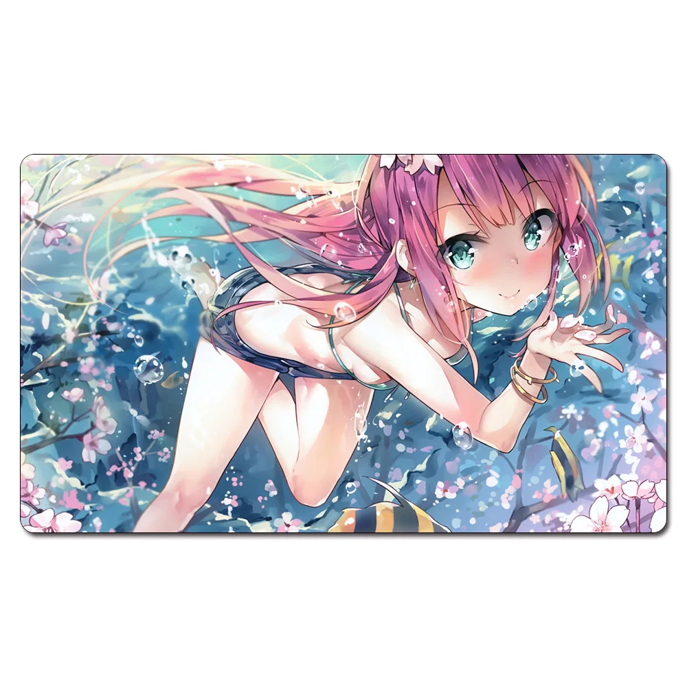 Игровой коврик для Карт YUGIOH с индивидуальным принтом игровой девочек-бикини