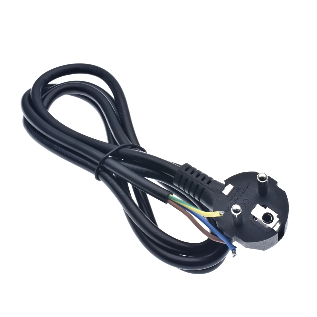 ЕС Европейская вилка Мощность Удлинительный кабель 2 зубец Питание шнур 1 5 м 3G1.5mm