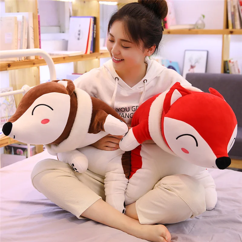 35-90cm Kawaii Dolls Stuffed Animals Plush Toys for Girls Children Boys Toys Plush Pillow Fox Stuffed Animals Soft Toy Doll