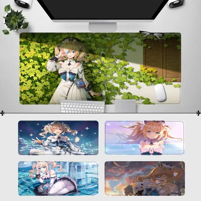 

Funny Barbara Genshin Impact Mouse Pad Gamer Keyboard Maus Pad Desk Mouse Mat Game Accessories For Overwatch