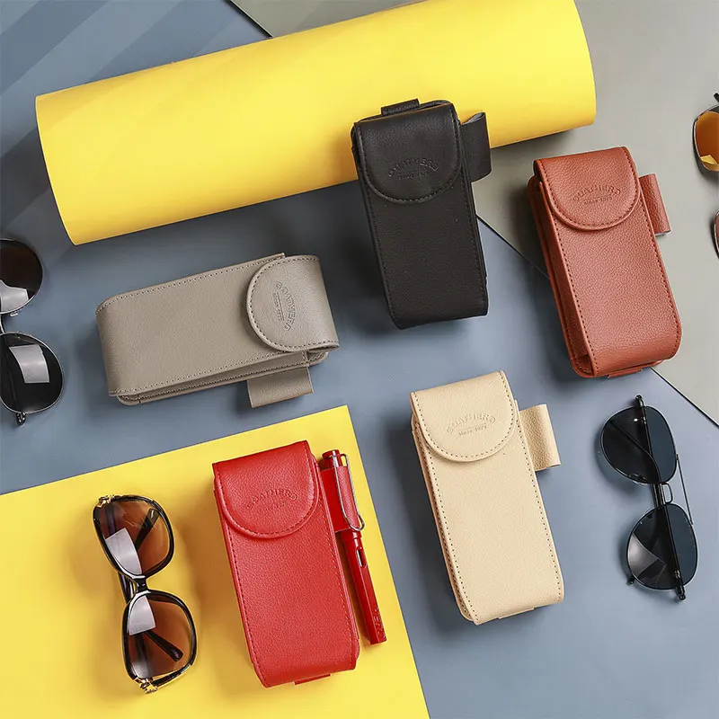 

Leather Car Sun Visor Point Pocket Organizer Bag Card Glasses Storage Holder Car-styling IC Card Holder Sunshade Bag