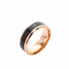 Кольцо с функцией измерения температуры для мужчин и женщин, умное кольцо из титановой стали с чувствительностью к эмоциям, водонепроницаемое, бижутерия